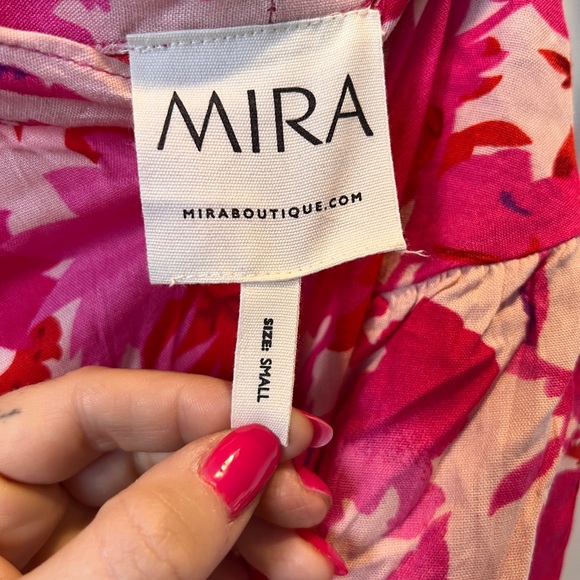 Mira Wrap Skirt Beach Cover Up Pink Floral Flowers Cute Size Small - Picture 2 of 5